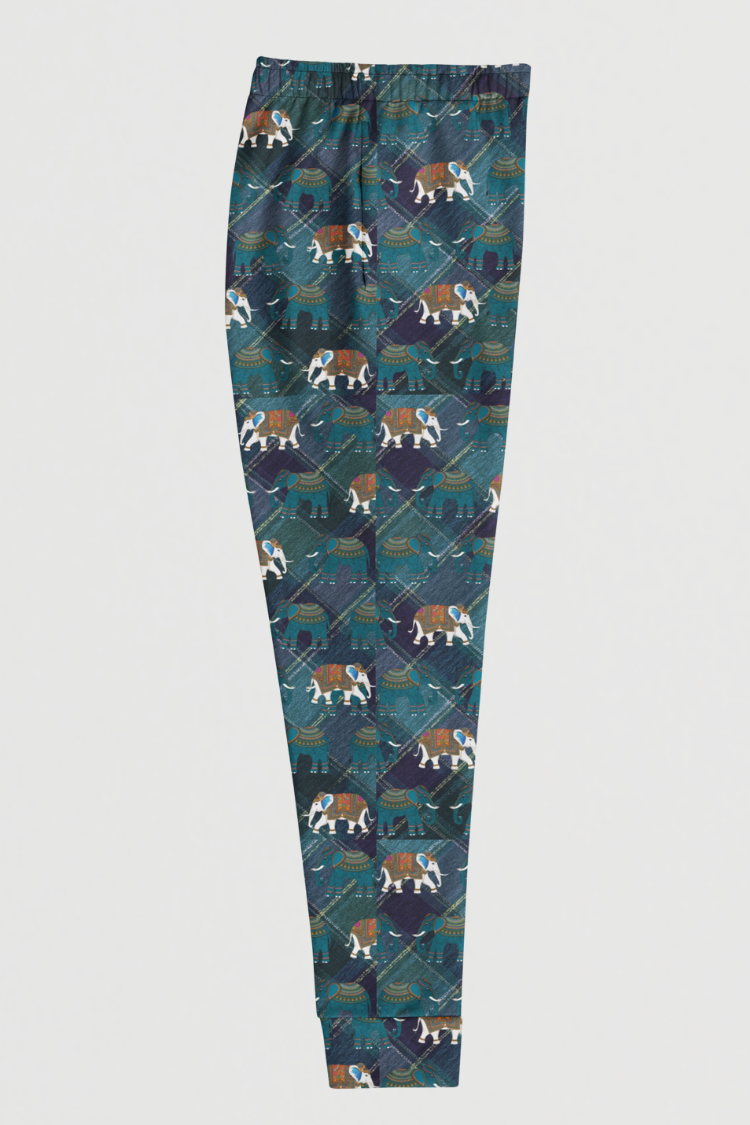 Patterned pants with animal design. Elephant design. Sweatpants Jogger pants. SIAM joggers Women’s sweatpants Men’s sweatpants. Elephant pants. Thailand.